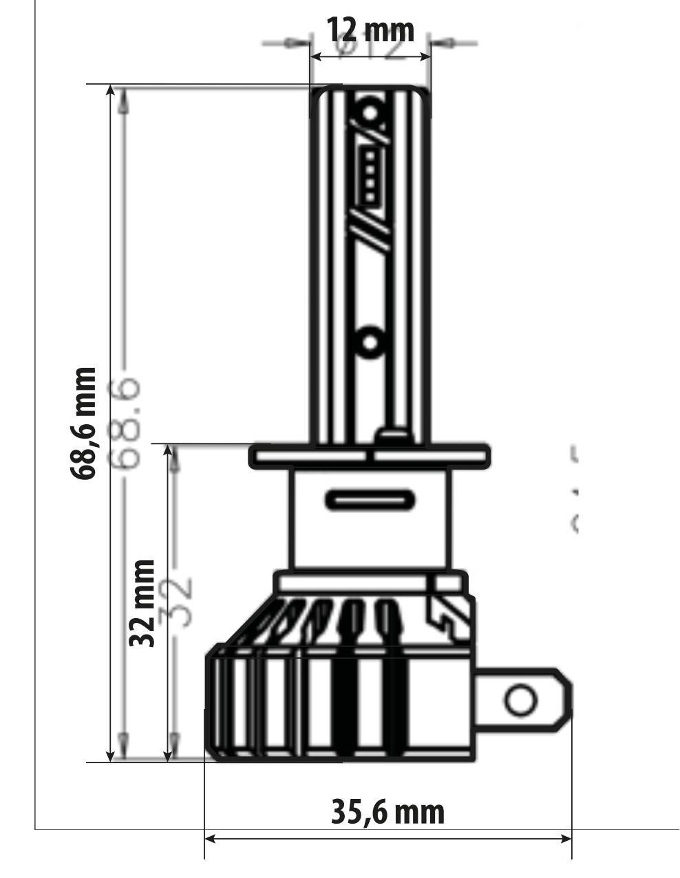 12V Halo Led Hyper Series Quick-Fit - (H1) - 15W - P14,5s - 1 pz - Scatola