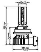 12V Halo Led Hyper Series Quick-Fit - (H8-H9-H11) - 15W - PGJ19-1/2/5 - 1 pz - Scatola