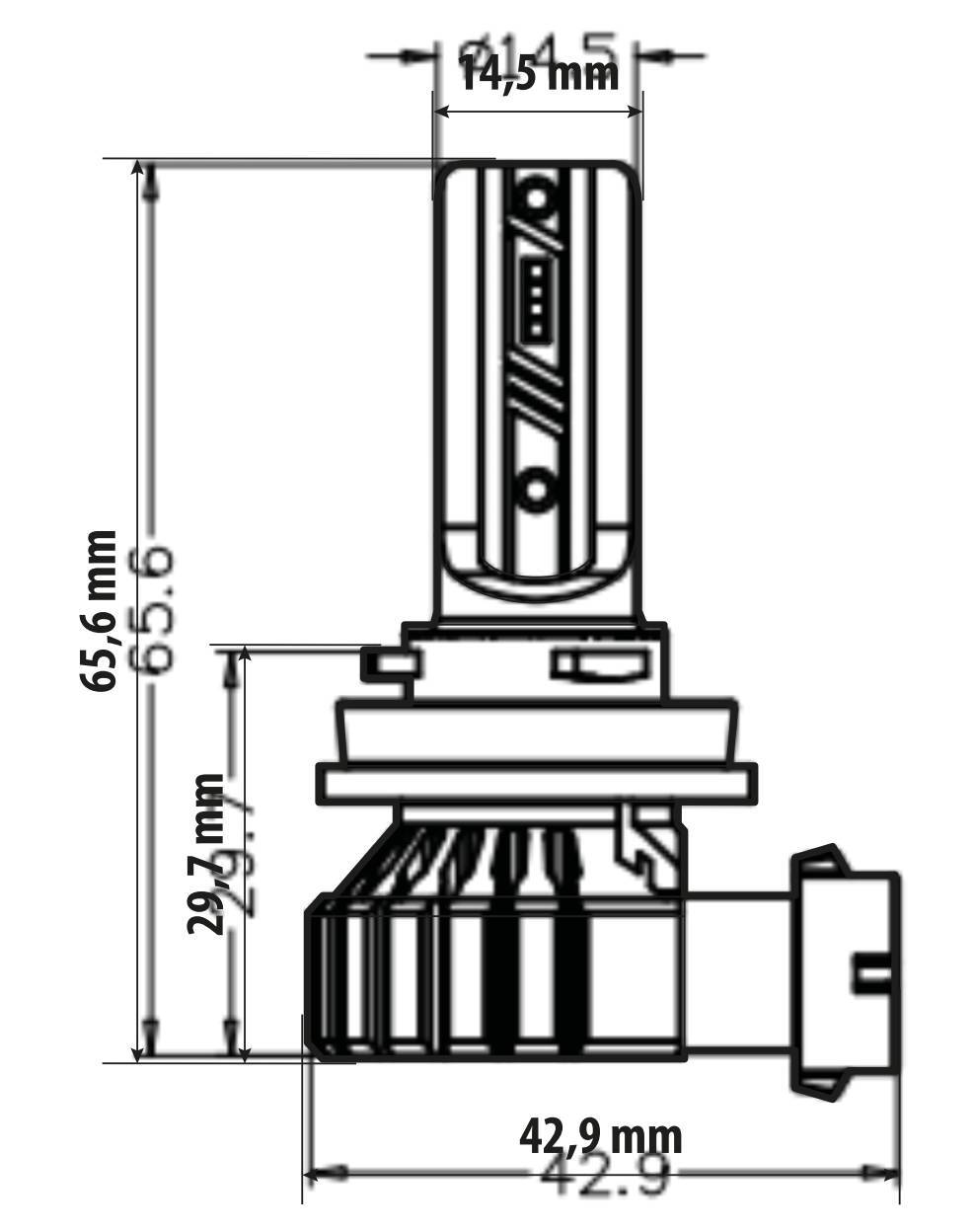 12V Halo Led Hyper Series Quick-Fit - (H8-H9-H11) - 15W - PGJ19-1/2/5 - 1 pz - Scatola