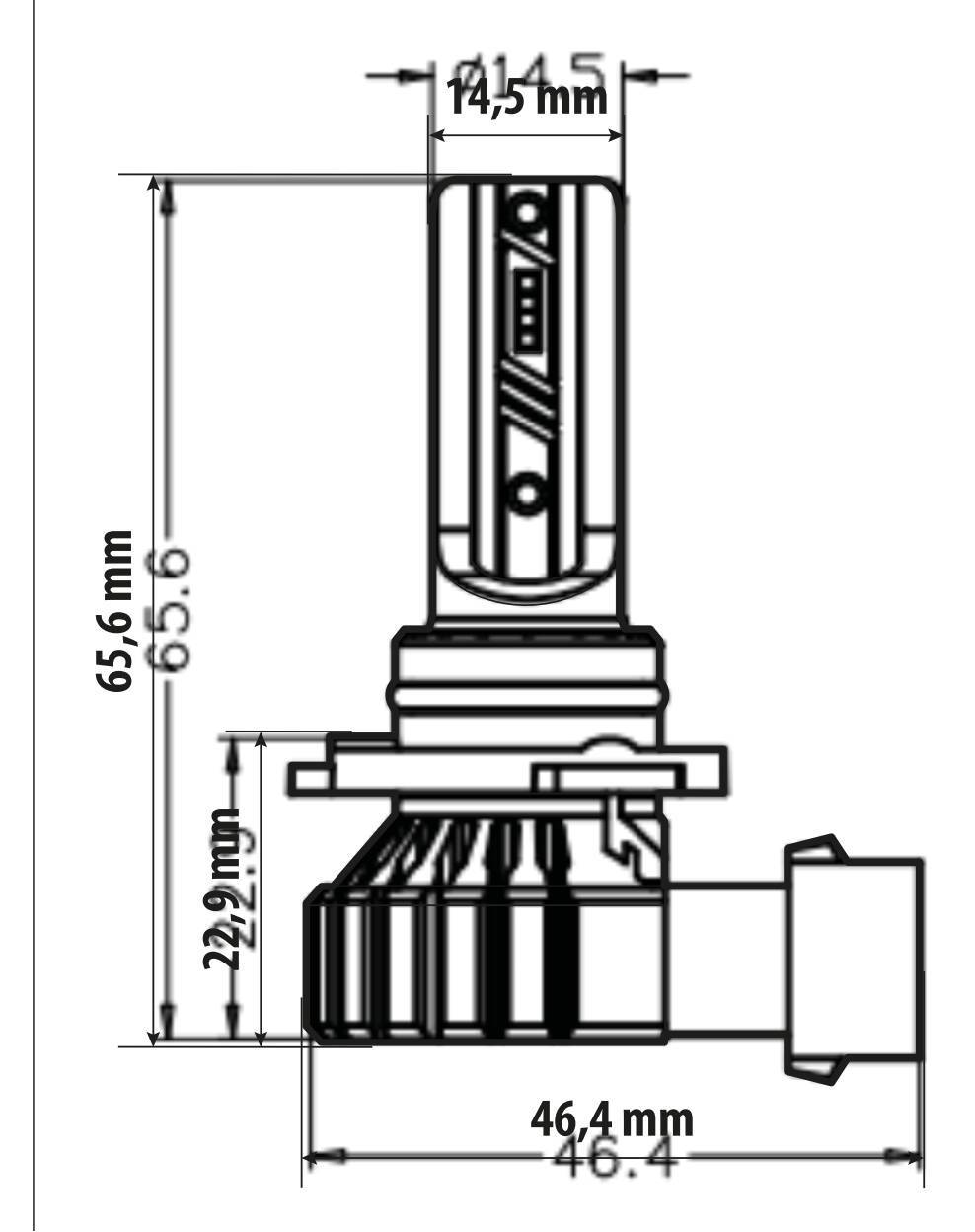 12V Halo Led Hyper Series Quick-Fit - (HB3) - 15W - P20d - 1 pz - Scatola