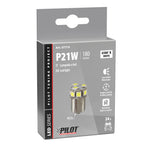24V Led series - 10 SMD x 1 chip - (P21W) - BA15s - 1 pz - Scatola - Bianco - Doppia polarità - Resistenza incorporata