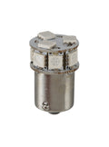 24V Led series - 10 SMD x 1 chip - (P21W) - BA15s - 1 pz - Scatola - Blu - Doppia polarità - Resistenza incorporata
