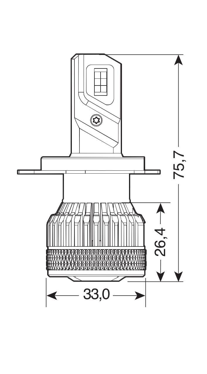 12/24V Halo Led Serie 14 Lightning - (H4) - 45W - P43t - 2 pz - Scatola
