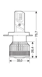 12/24V Halo Led Serie 14 Lightning - (H4) - 45W - P43t - 2 pz - Scatola