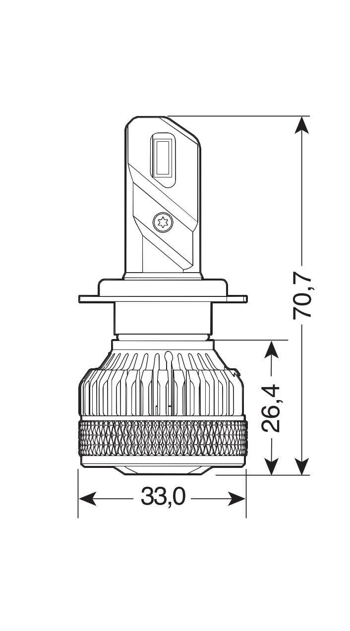 12/24V Halo Led Serie 14 Lightning - (H7) - 45W - PX26d - 2 pz - Scatola