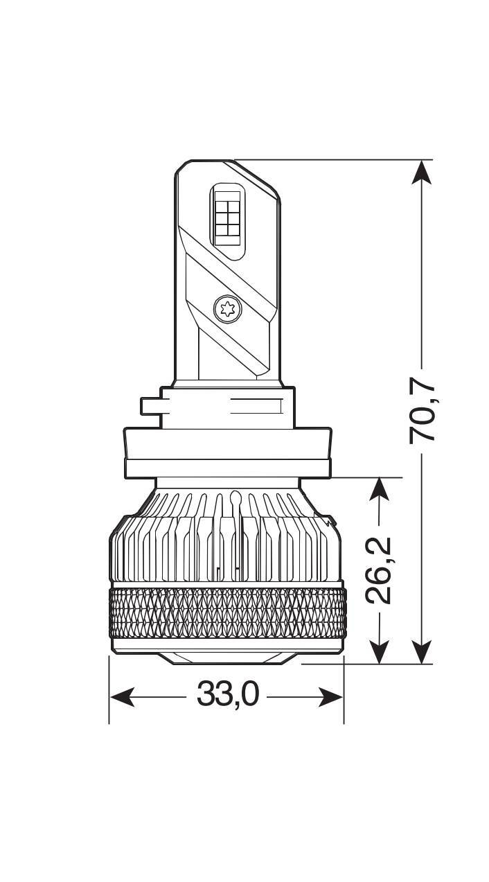 12/24V Halo Led Serie 14 Lightning - (H11) - 45W - PGJ19-2 - 2 pz - Scatola
