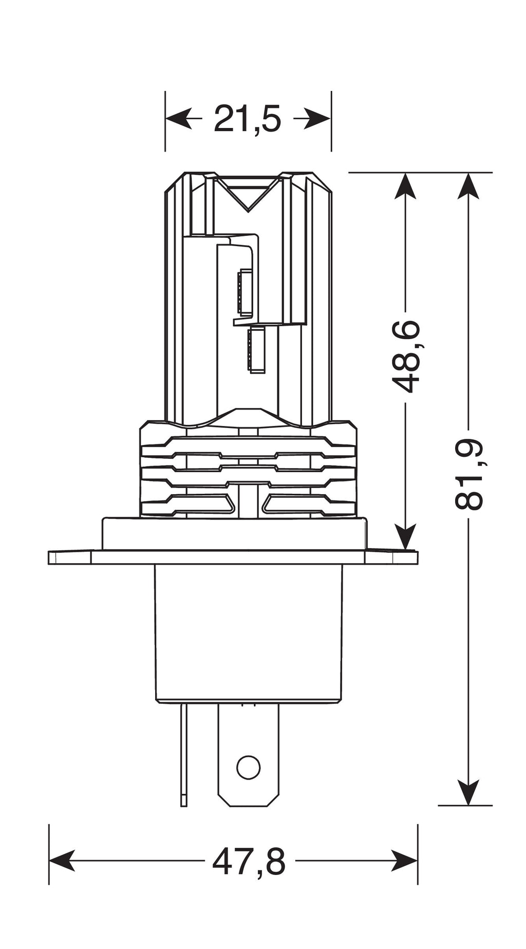 12/24V Halo Led Serie 10 Halo Killer - (H4) - 20W - P43t - 2 pz - Scatola