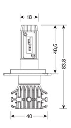 12/24V Halo Led Pro-Bike 1 - (H4) - 25W - P43t - 1 pz - Scatola