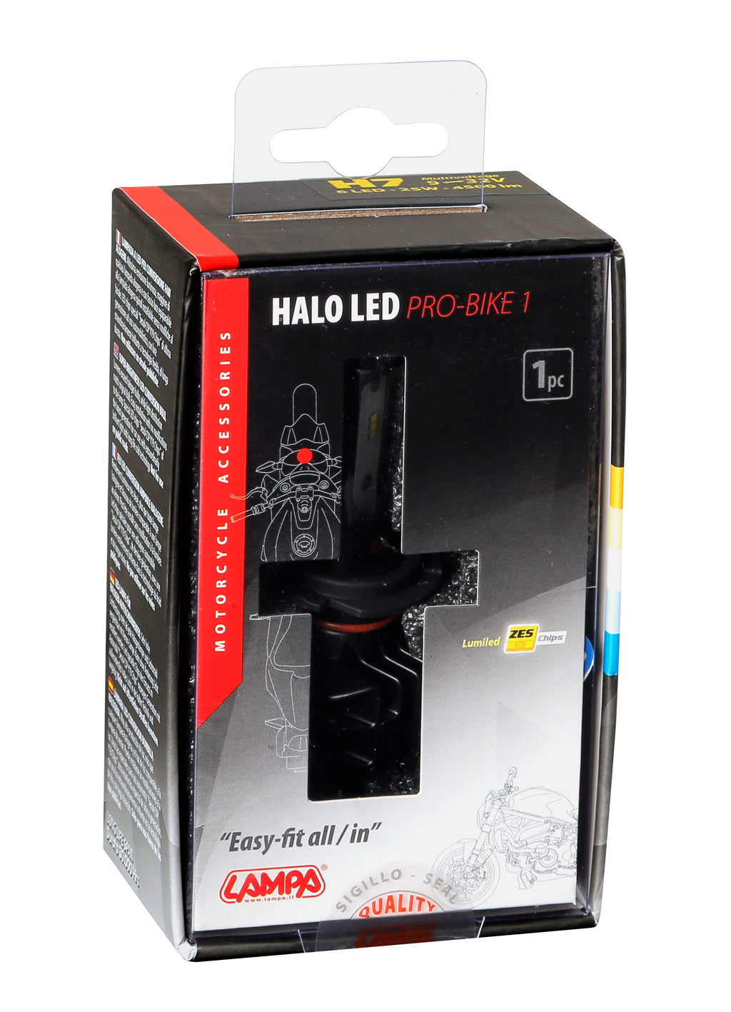 12/24V Halo Led Pro-Bike 1 - (H7) - 25W - PX26d - 1 pz - Scatola