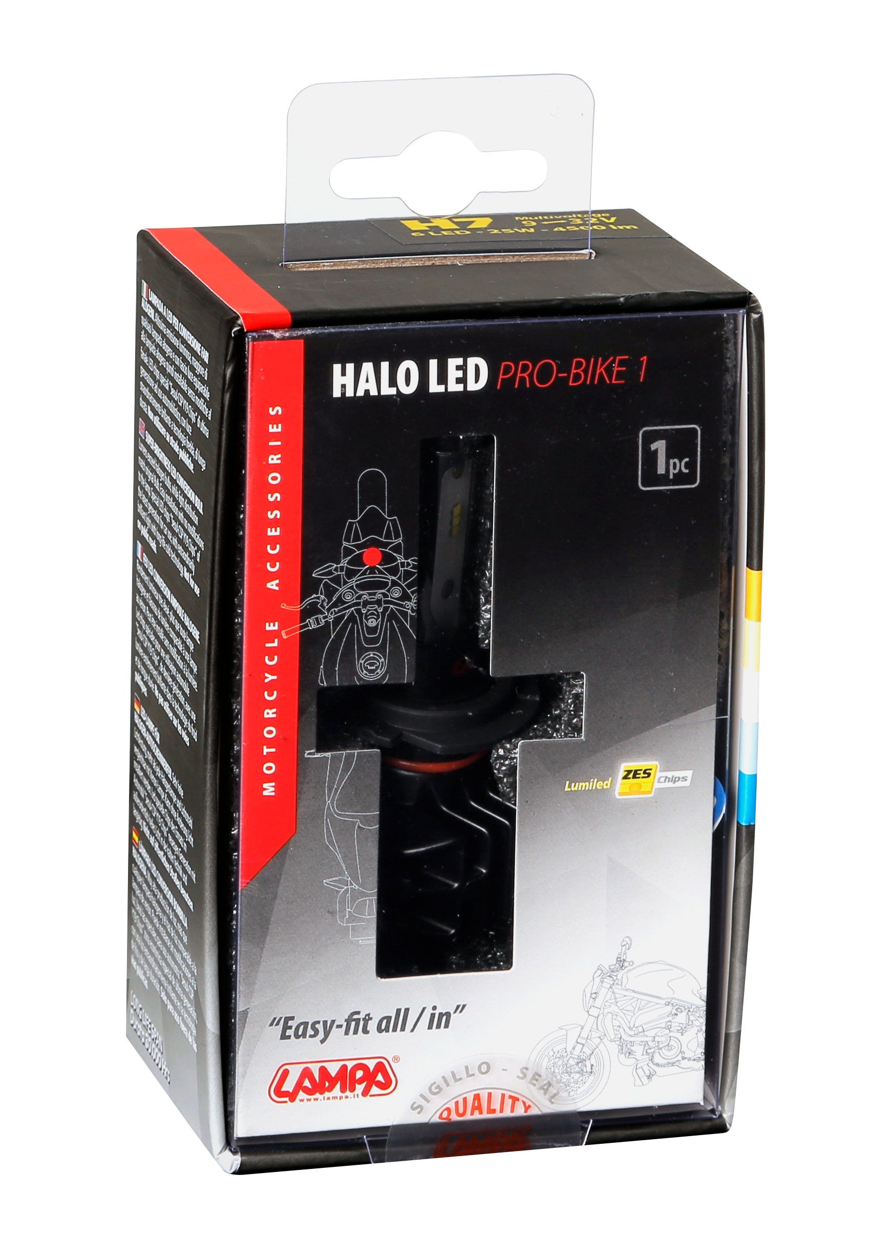 12/24V Halo Led Pro-Bike 1 - (H7) - 25W - PX26d - 1 pz - Scatola