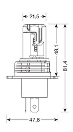 12/24V Halo Led Serie 8 Halo Killer - (H4) - 25W - P43t - 2 pz - Scatola