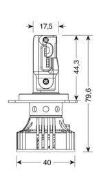 12/24V Halo Led Serie 7 Compact - (H4) - 36W - P43t - 2 pz - Scatola