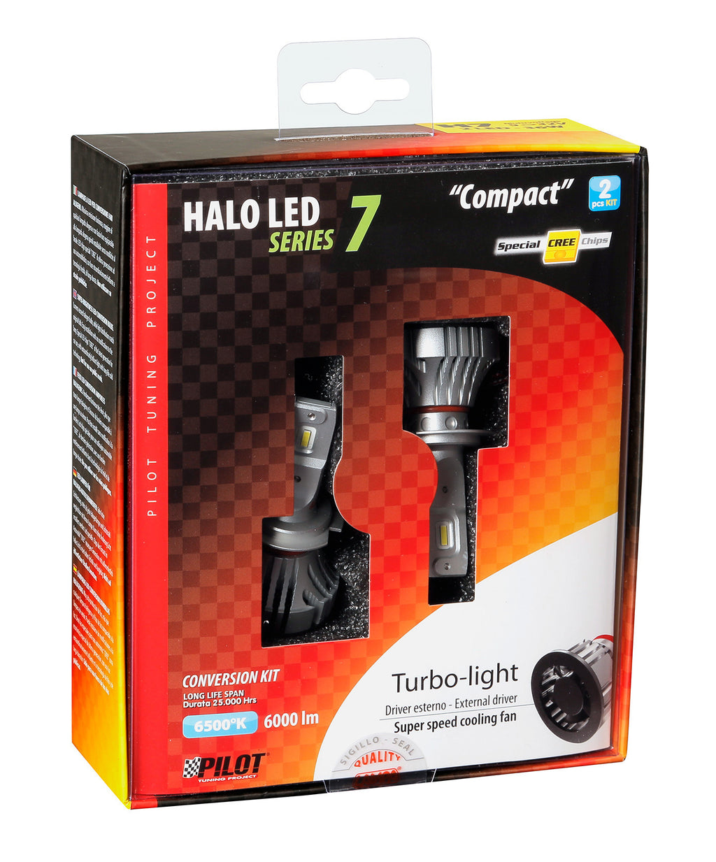 12/24V Halo Led Serie 7 Compact - (H7) - 36W - PX26d - 2 pz - Scatola