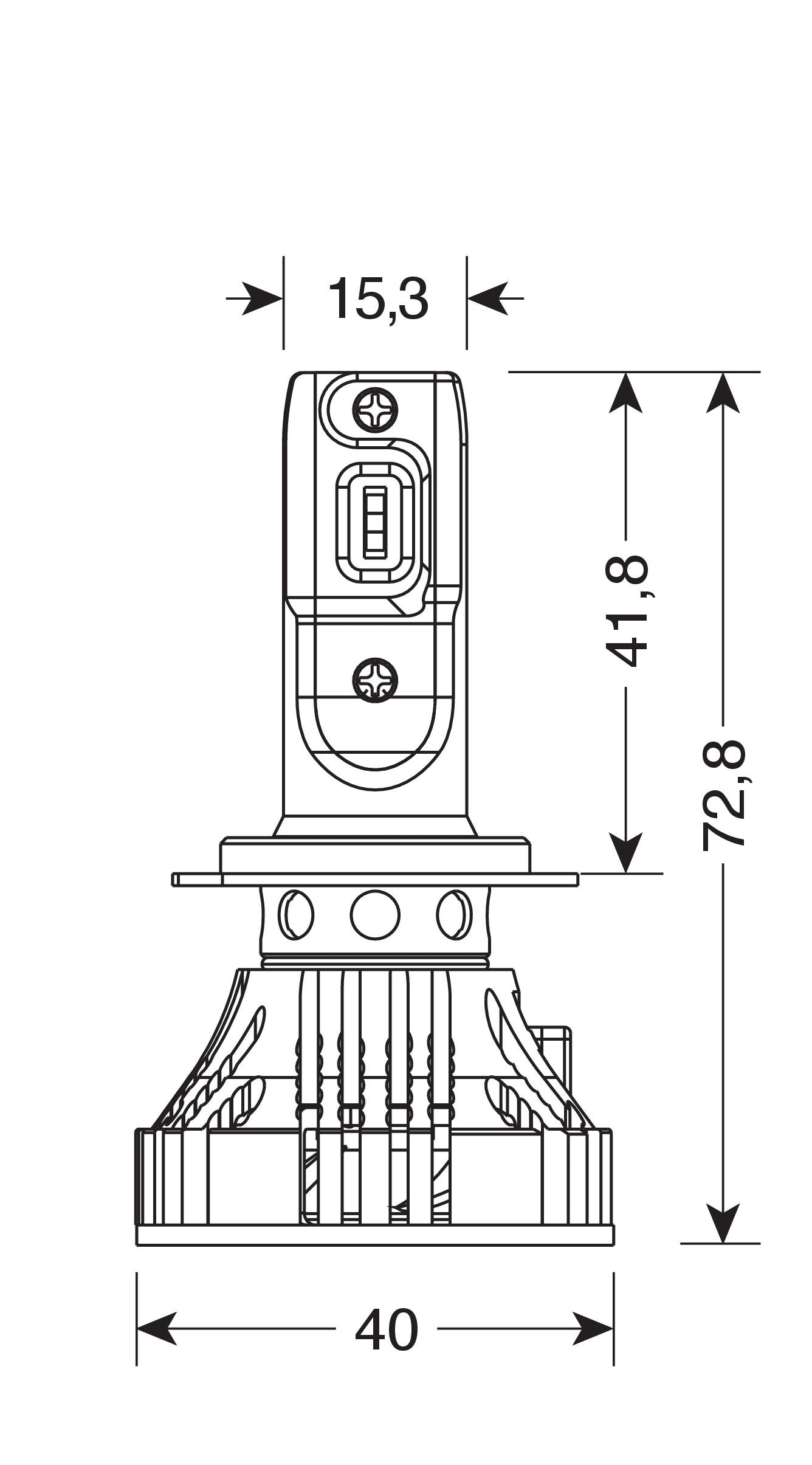 12/24V Halo Led Serie 7 Compact - (H7) - 36W - PX26d - 2 pz - Scatola