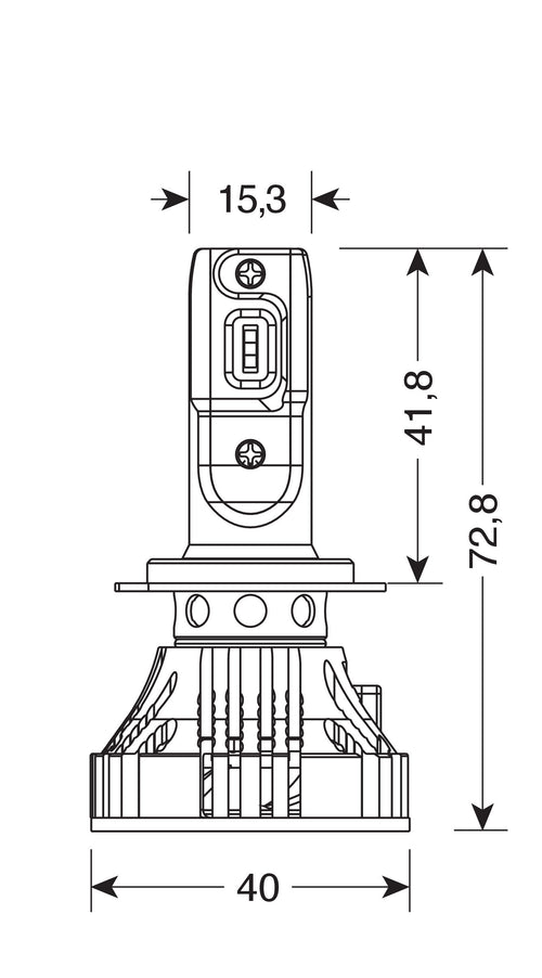 12/24V Halo Led Serie 7 Compact - (H7) - 36W - PX26d - 2 pz - Scatola