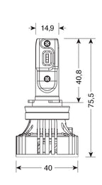 12/24V Halo Led Serie 7 Compact - (H8-H9-H11-H16) - 36W - PGJ19-X - 2 pz - Scatola