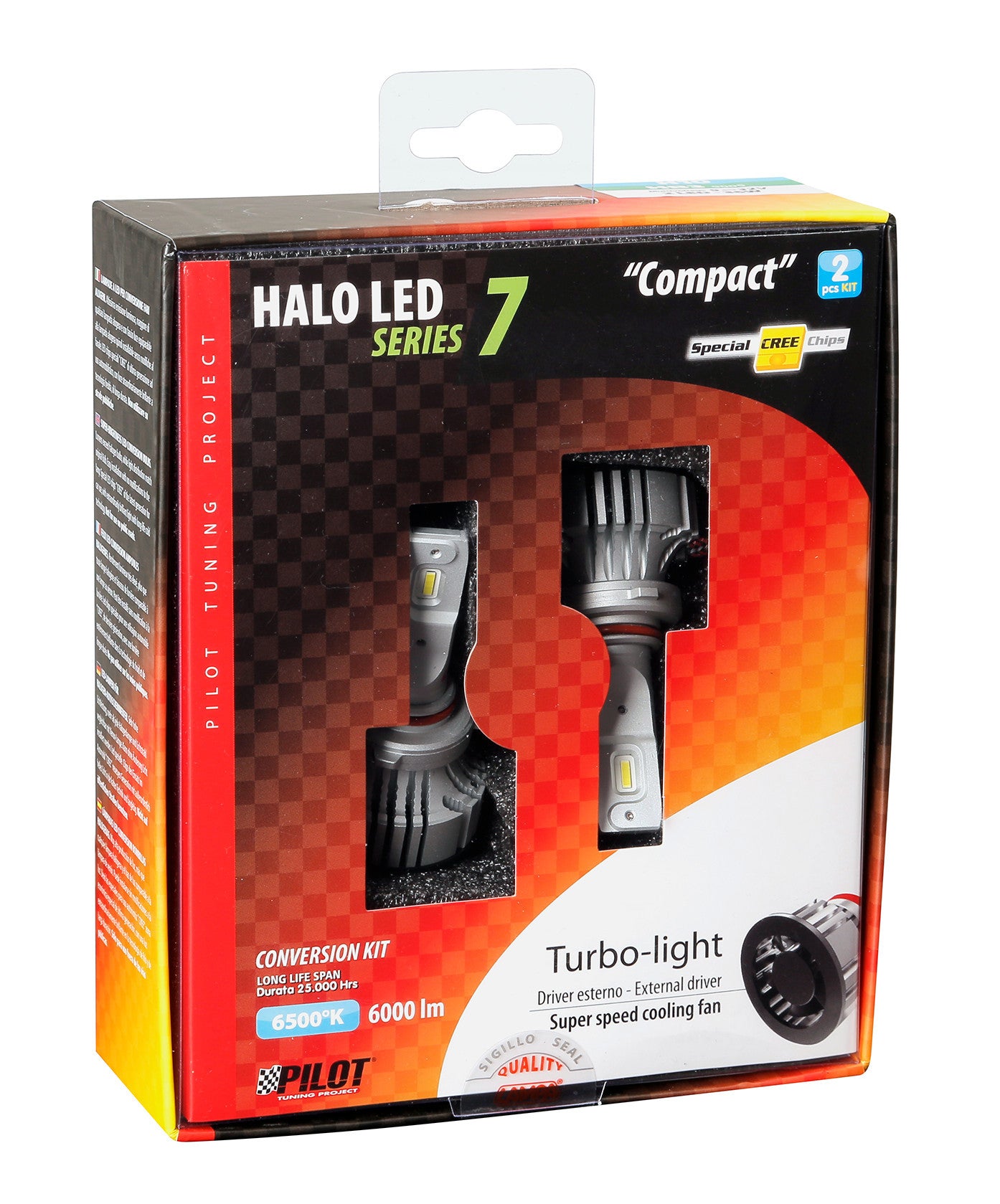 12/24V Halo Led Serie 7 Compact - (H10-HB3 9005) - 36W - P20d - 2 pz - Scatola