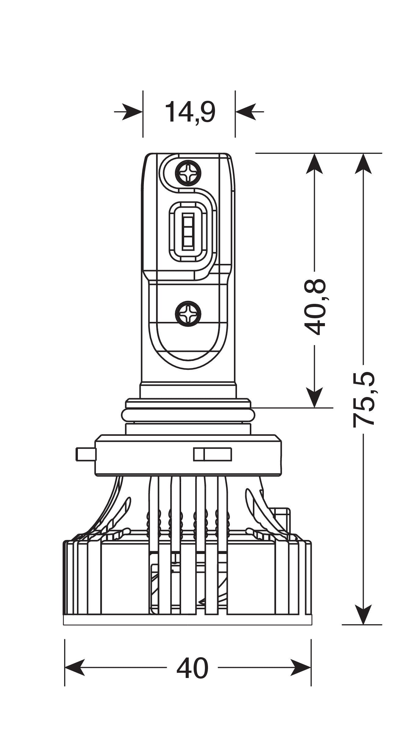 12/24V Halo Led Serie 7 Compact - (H10-HB3 9005) - 36W - P20d - 2 pz - Scatola