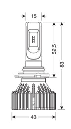 12/24V Halo Led Serie 6 Standard - (H10-HB3 9005) - 30W - P20d - 2 pz - Scatola