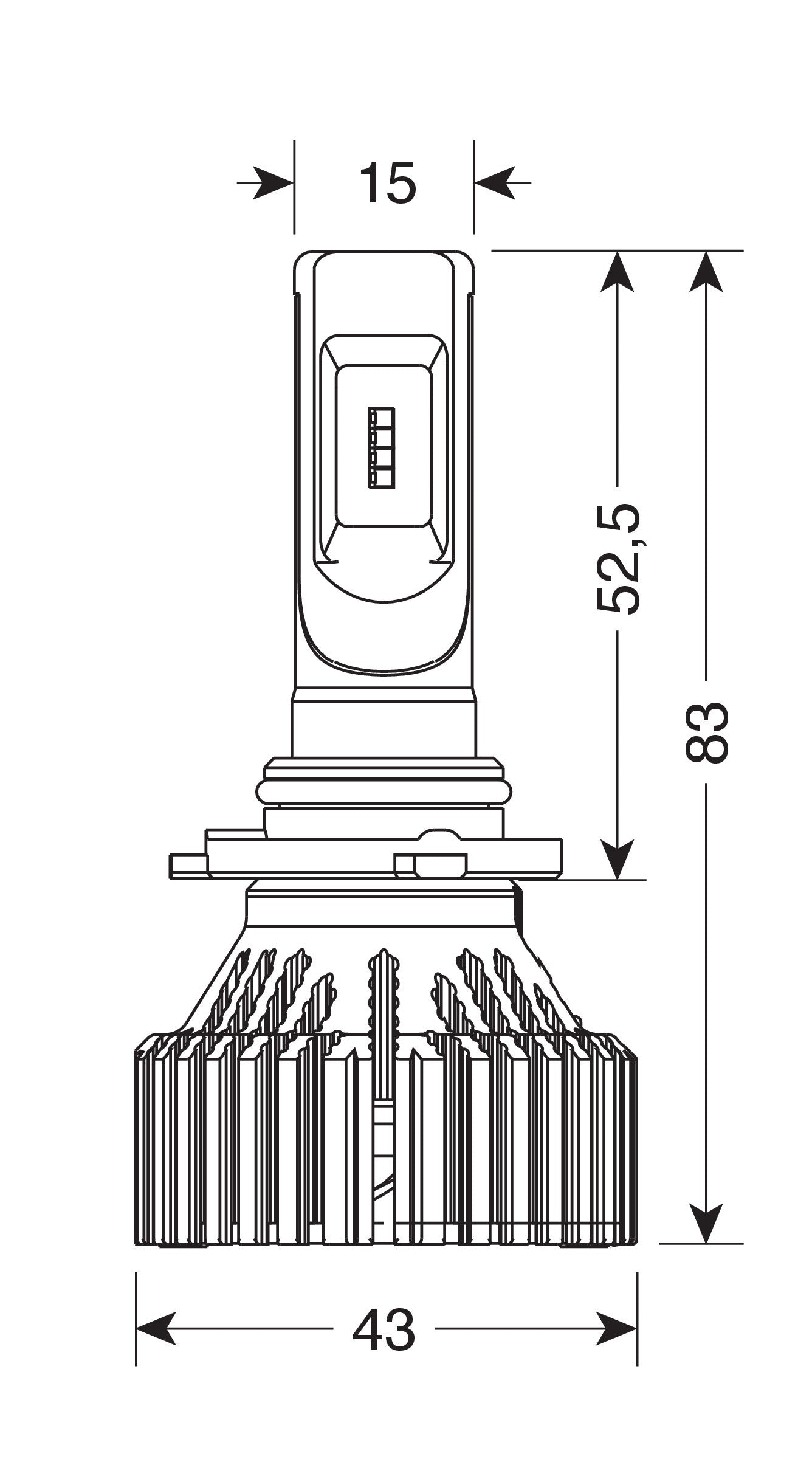 12/24V Halo Led Serie 6 Standard - (H10-HB3 9005) - 30W - P20d - 2 pz - Scatola
