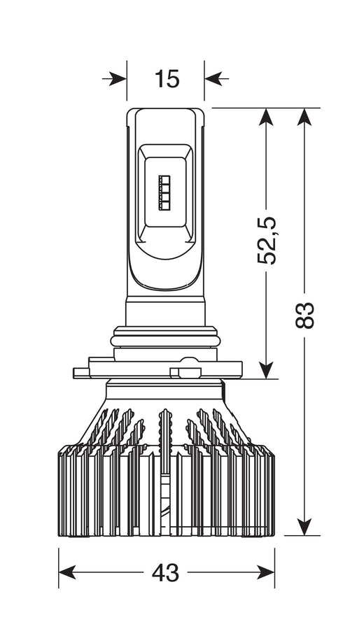 12/24V Halo Led Serie 6 Standard - (H10-HB3 9005) - 30W - P20d - 2 pz - Scatola