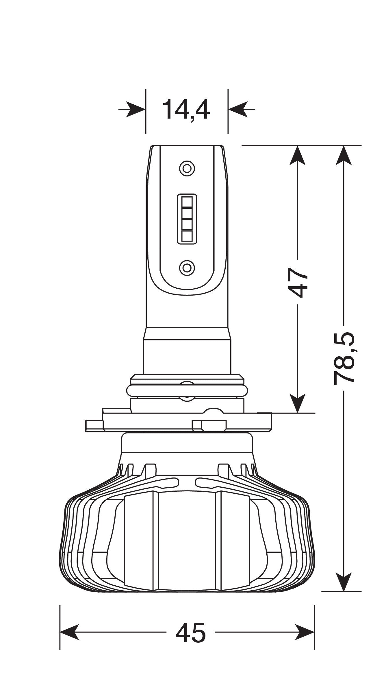 12/24V Halo Led Serie 5 Blaster - (H10-HB3 9005) - 20W - P20d - 2 pz - Scatola