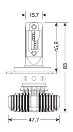 12/24V Halo Led Serie 4 Fit-Master - (H4) - 25W - P43t - 2 pz - Scatola