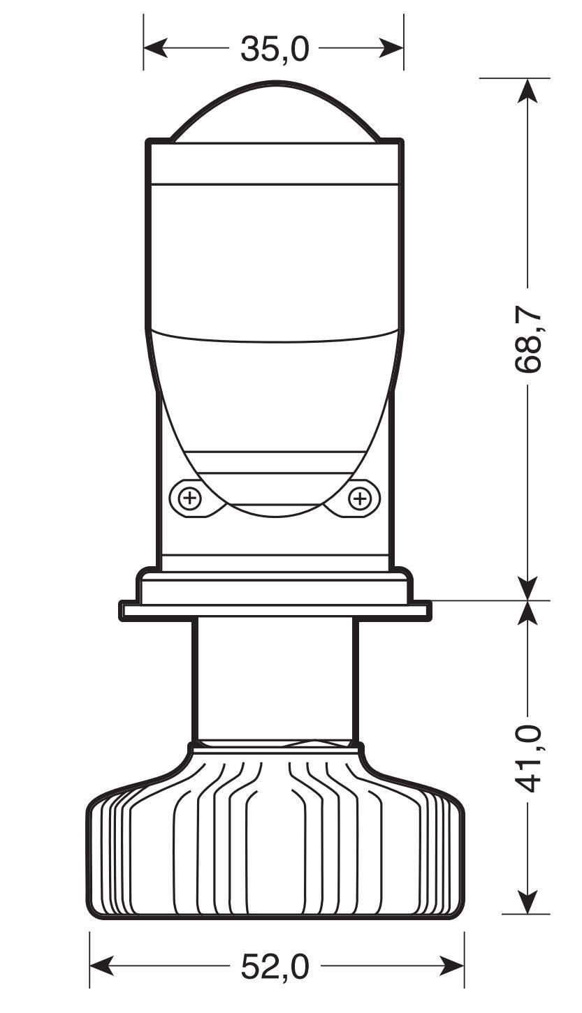 12/24V Halo Led Serie 13 Focus-Blaster - (H4) - 34W - P43t - 2 pz - Scatola