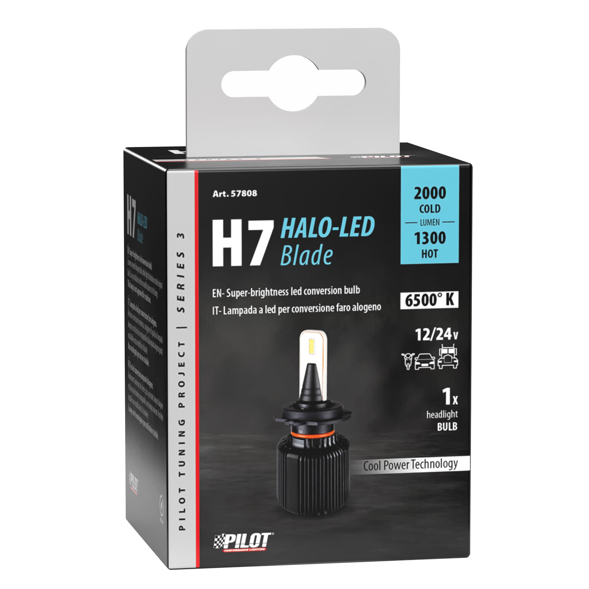 12/24V Halo Led Serie 3 Blade - (H7) - 20W - PX26d - 1 pz - Scatola