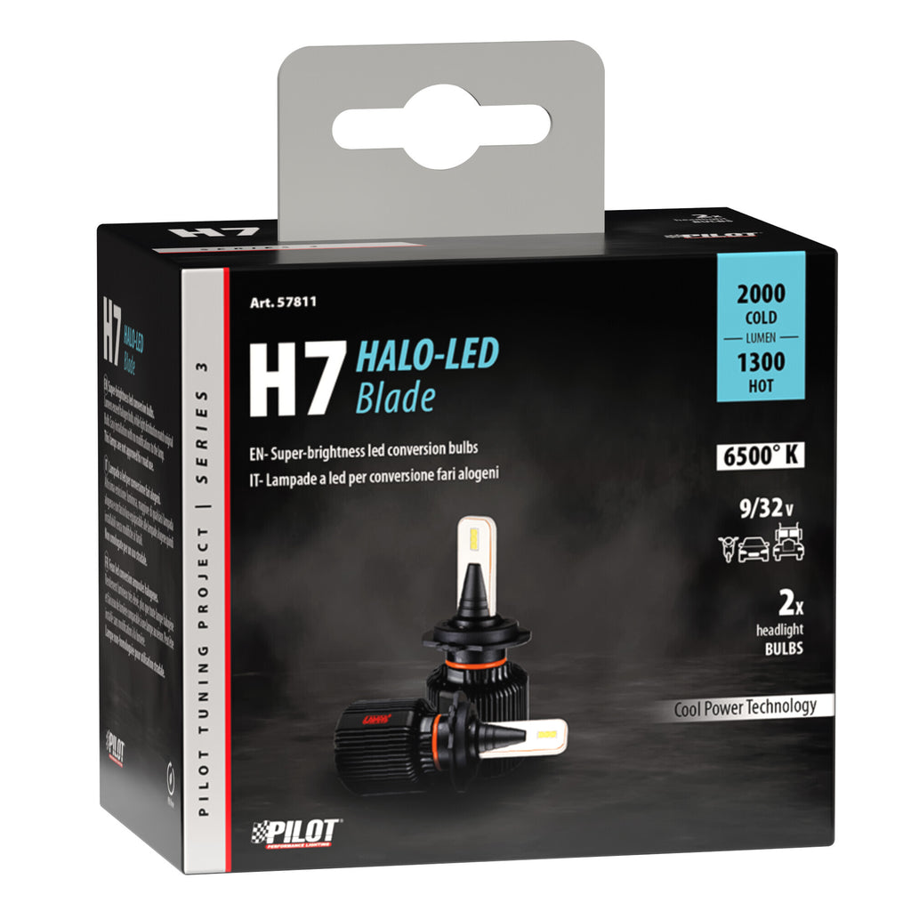 12/24V Halo Led Serie 3 Blade - (H7) - 20W - PX26d - 2 pz - Scatola