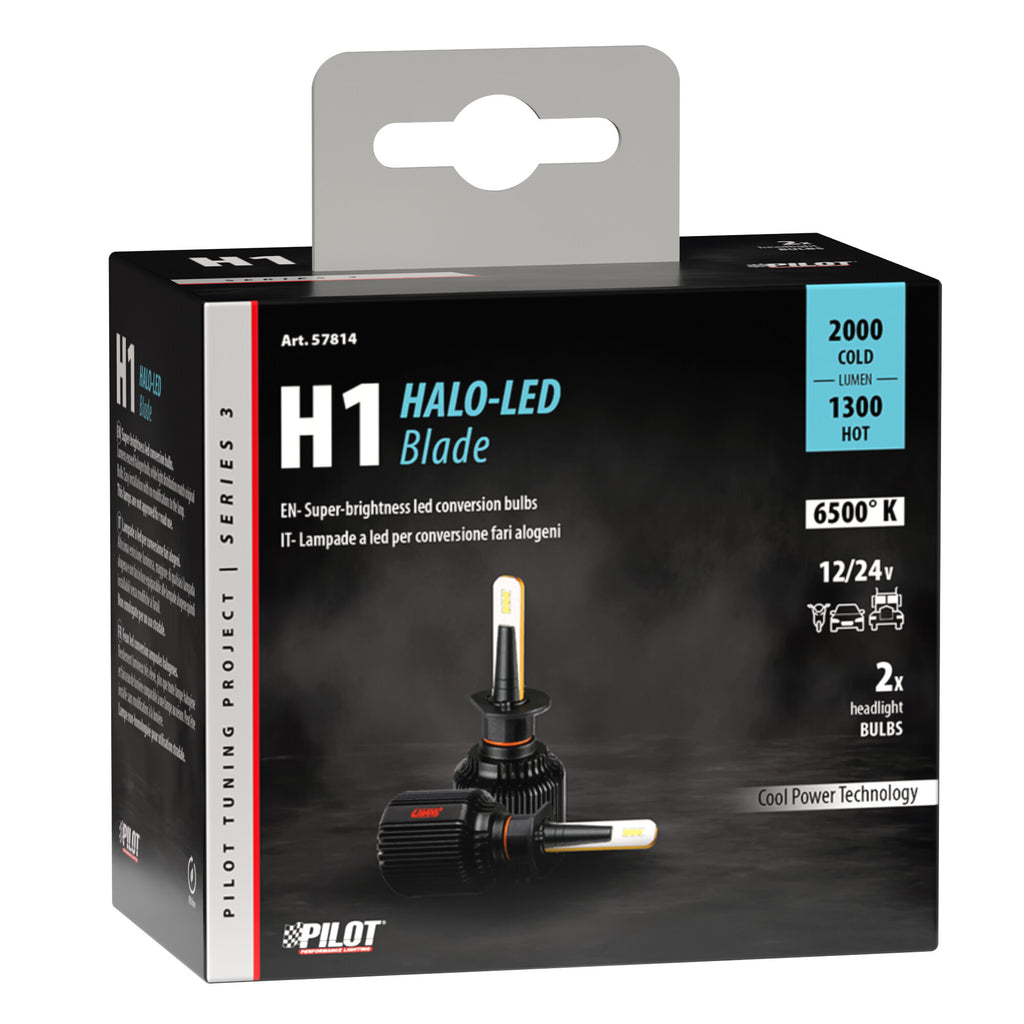 12/24V Halo Led Serie 3 Blade - (H1) - 16W - P14,5s - 2 pz - Scatola
