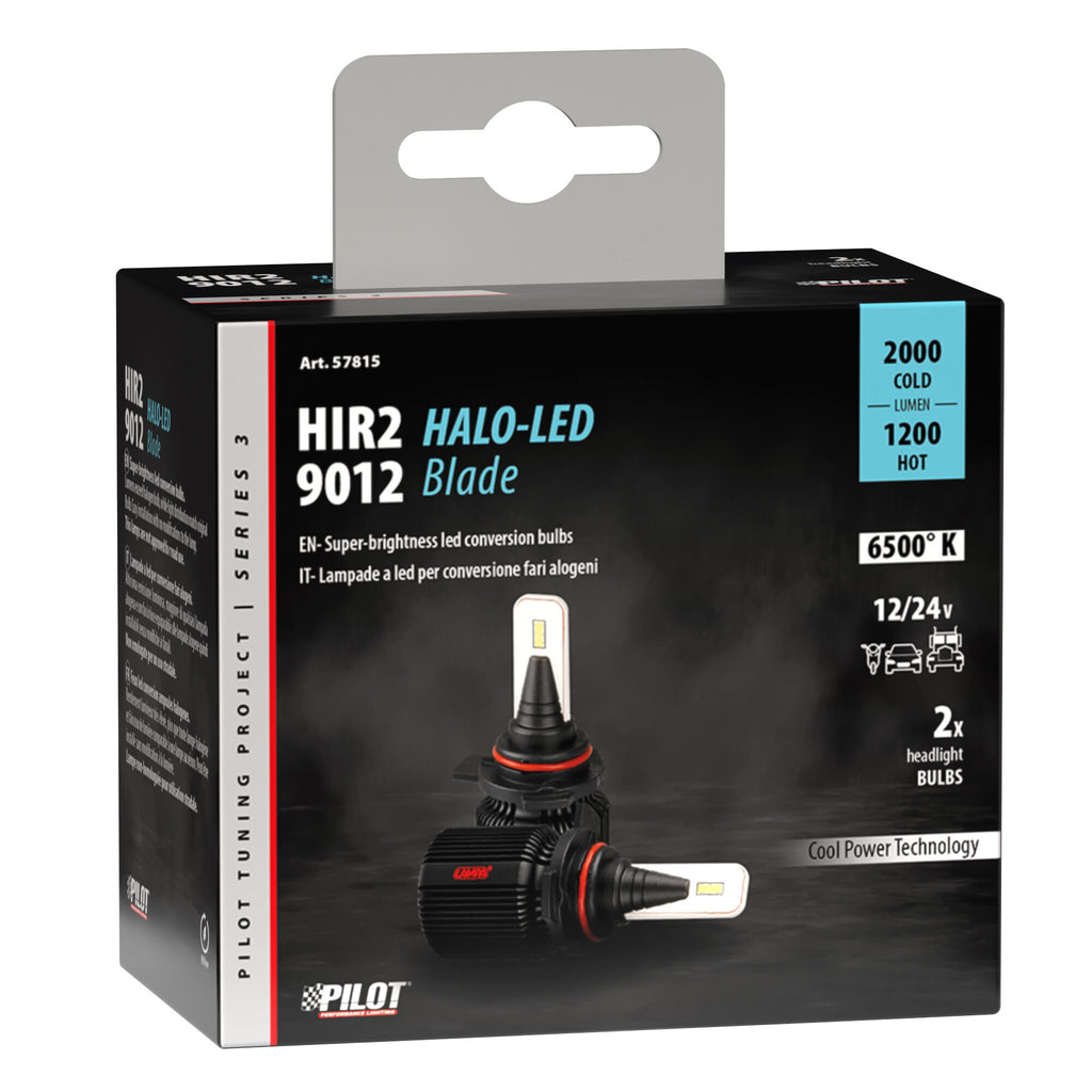 12/24V Halo Led Serie 3 Blade - (HIR2 9012) - 20W - PX22d - 2 pz - Scatola