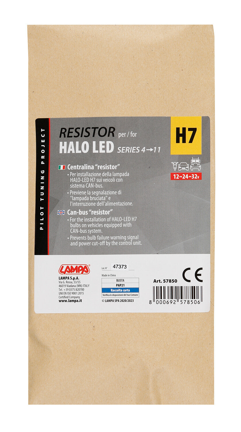 Halo Led Serie 4/11 - Centralina Resistor, 12/24V - H7