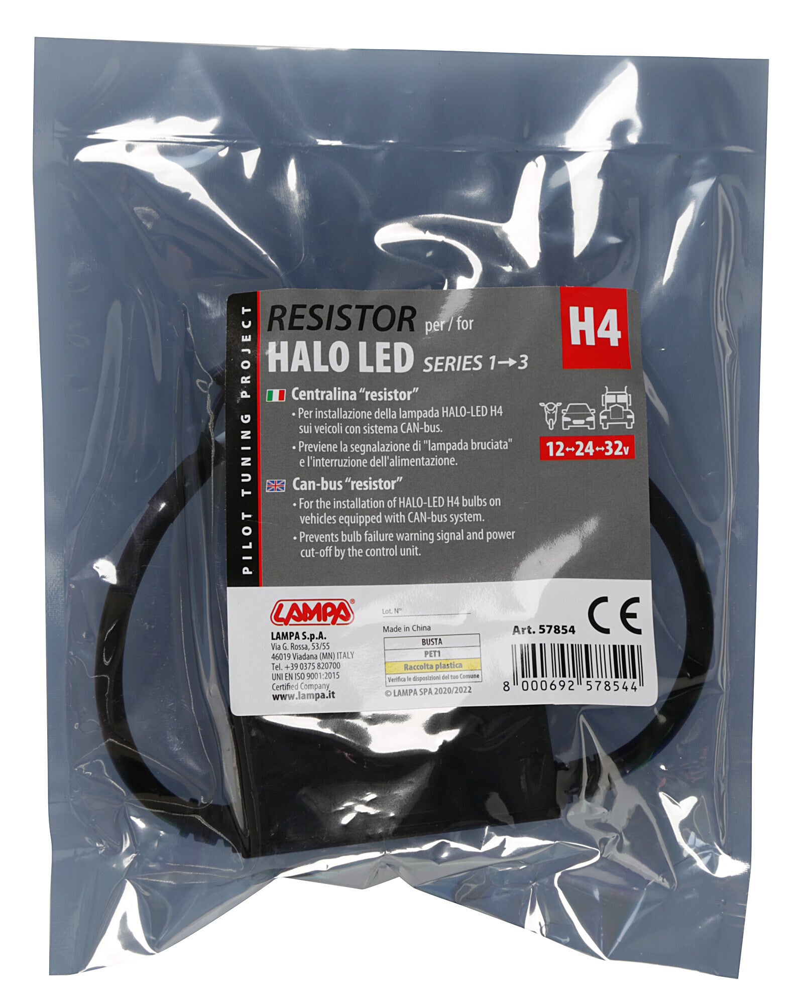 Halo Led Serie 1/3 - Centralina Resistor, 12/24V - H4
