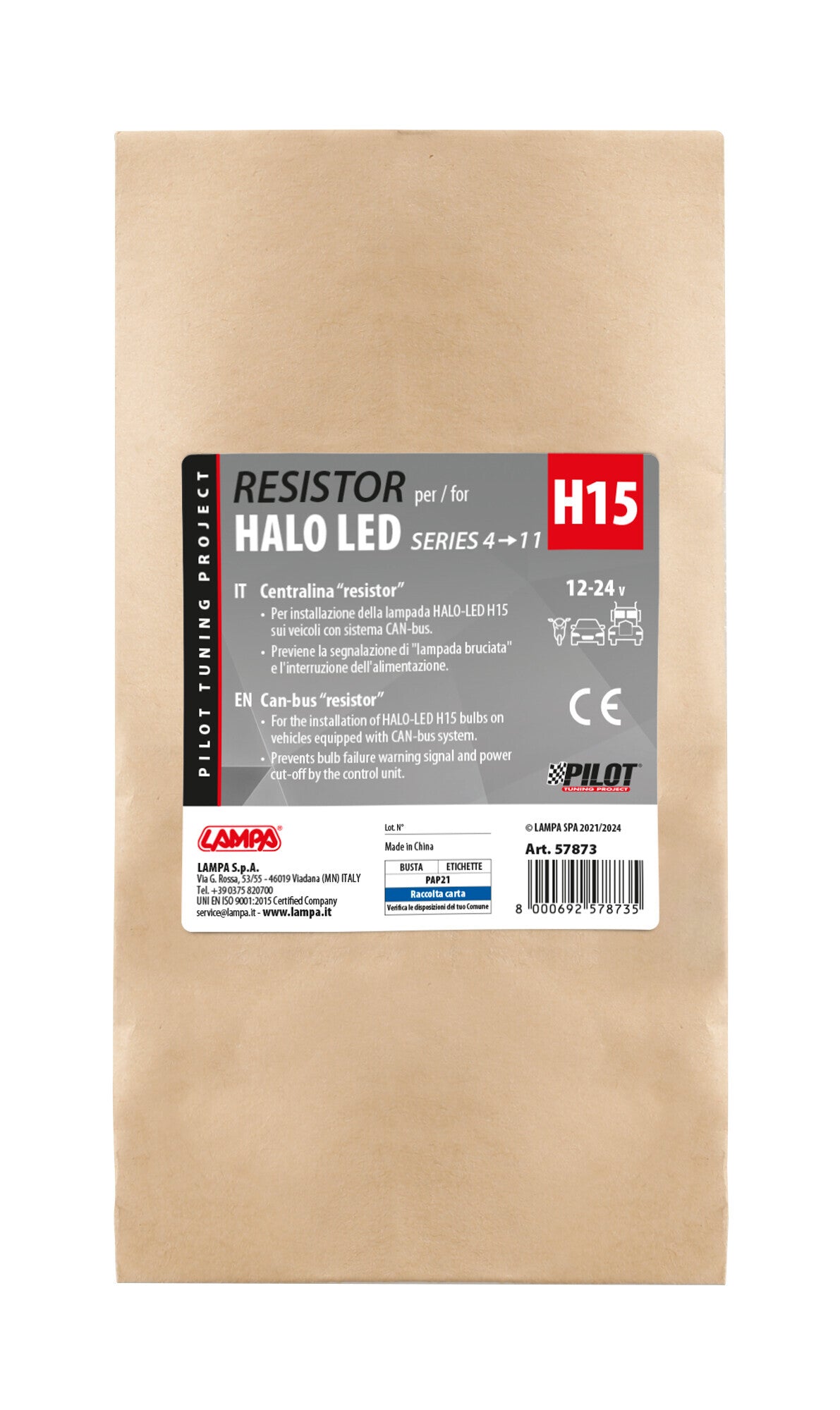 Halo Led Serie 4/11 - Centralina Resistor, 12/24V - H15