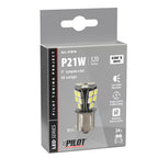 24V Led series - 18 SMD x 1 chip - (P21W) - BA15s - 1 pz - Scatola - Bianco - Doppia polarità - Resistenza incorporata