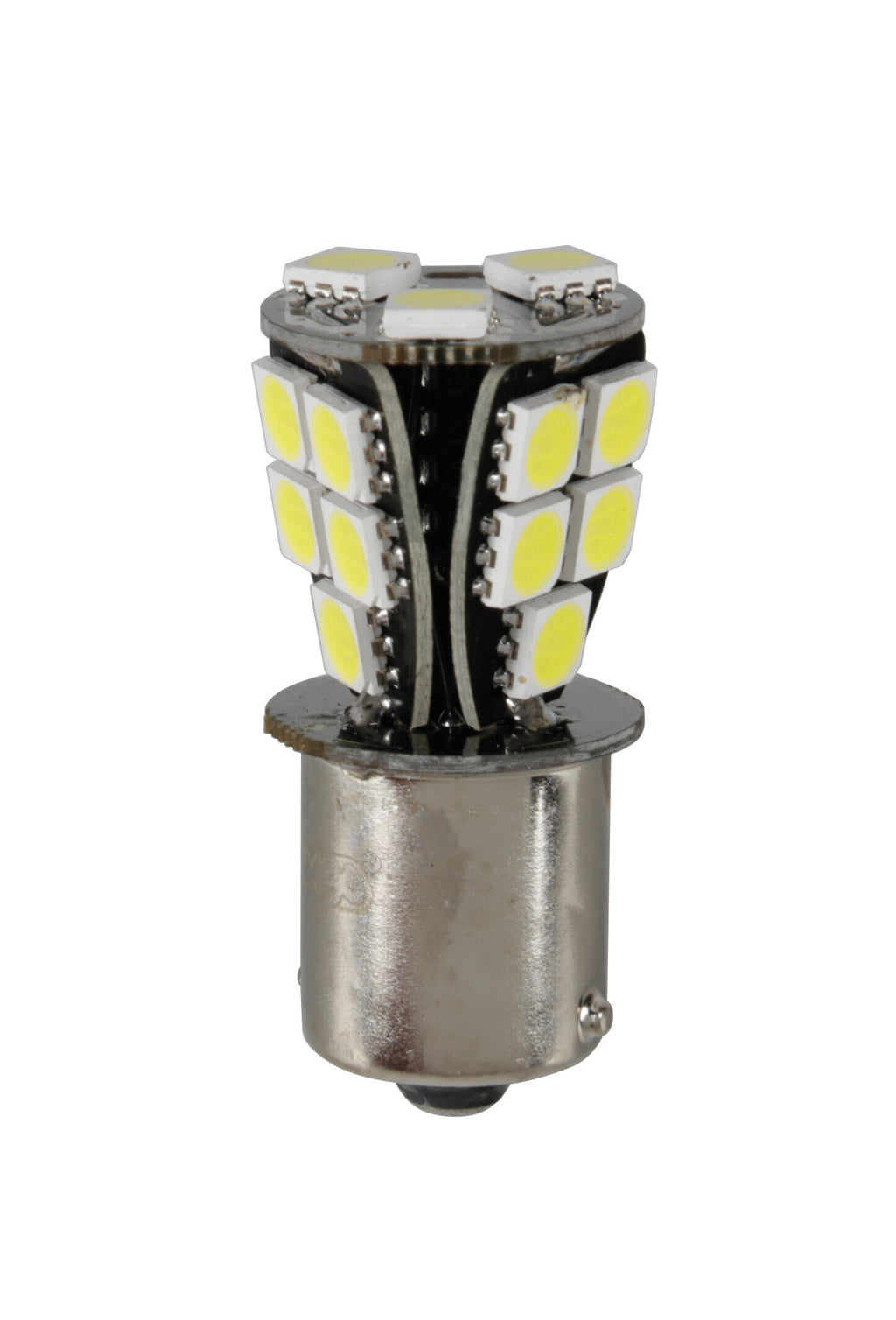 24V Led series - 18 SMD x 1 chip - (P21W) - BA15s - 1 pz - Scatola - Bianco - Doppia polarità - Resistenza incorporata
