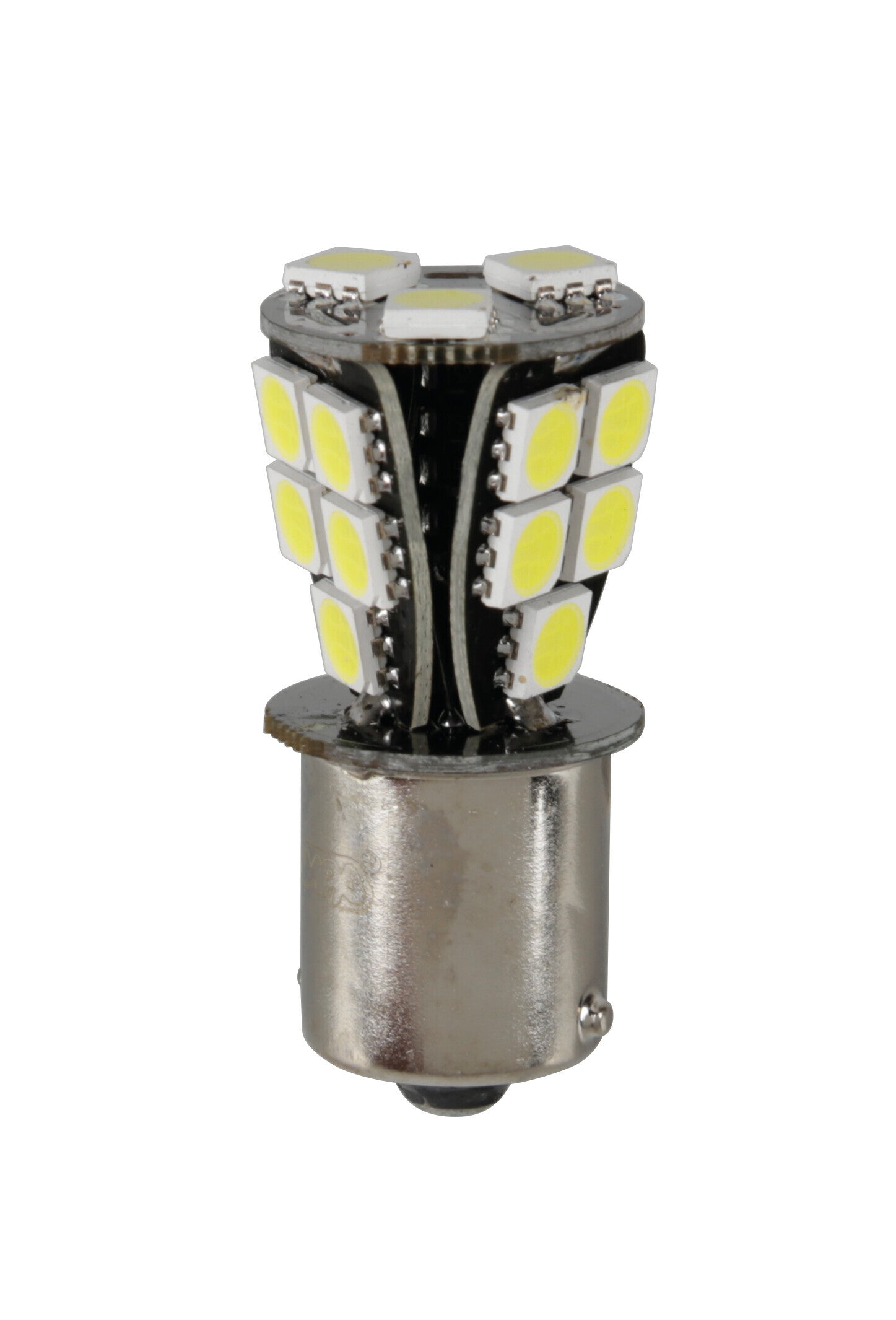 24V Led series - 18 SMD x 1 chip - (P21W) - BA15s - 1 pz - Scatola - Bianco - Doppia polarità - Resistenza incorporata