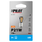24V Led series - 18 SMD x 1 chip - (P21W) - BA15s - 1 pz - Scatola - Arancio - Doppia polarità - Resistenza incorporata
