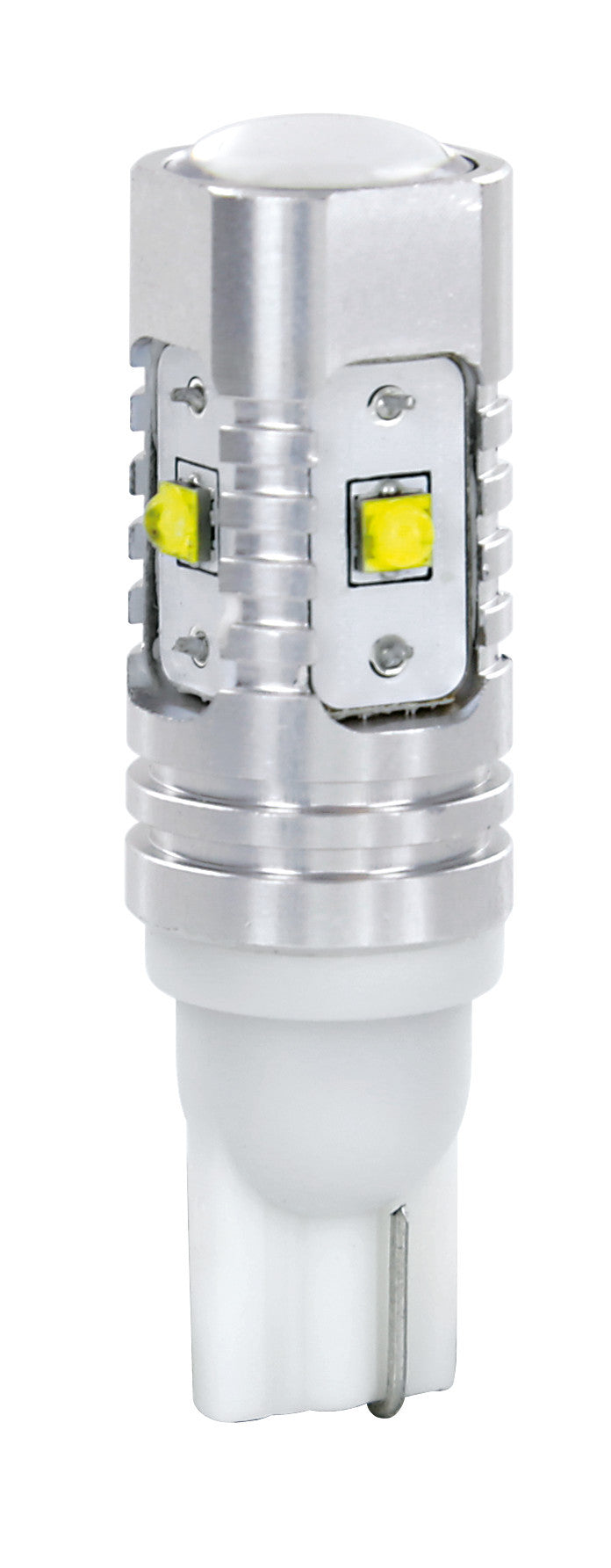 12/24V Mega-Led 45 - 5 SMD x 9 chips - (T10) - W2,1x9,5d - 2 pz - D/Blister - Bianco - Doppia polarità