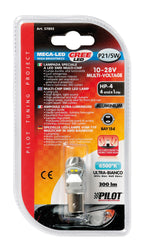 12/24V Mega-Led HP-4 - 4 SMD x 1 chip - (P21/5W) - BAY15d - 1 pz - D/Blister - Bianco
