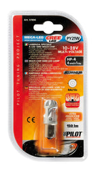 12/24V Mega-Led HP-4 - 4 SMD x 1 chip - (PY21W) - BAU15s - 1 pz - D/Blister - Arancio