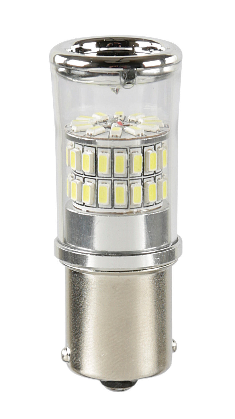 12/24V Led Series - 48 SMD x 1 chip - (P21W) - BA15s - 1 pz - D/Blister - Bianco - Doppia polarità