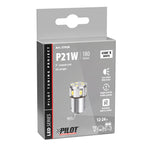 12/24V Led Series - 11 SMD x 1 chip - (P21W) - BA15s - 1 pz - Scatola - Bianco - Doppia polarità - Resistenza incorporata