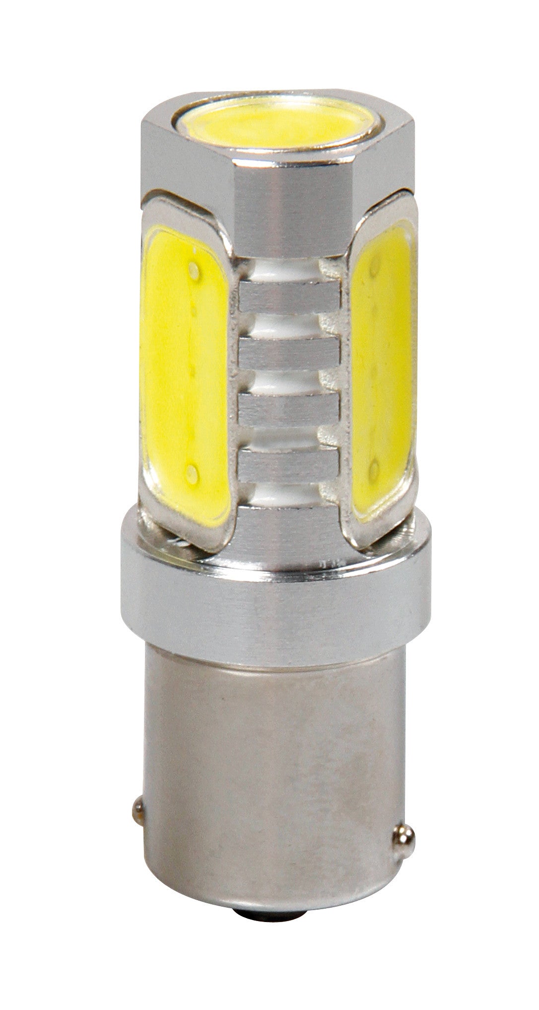 12V Led Series - 8 super chips + 12 chips - (P21W) - Quadrifocus - BA15s - 1 pz - D/Blister - Bianco