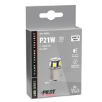 12V Led Series - 6 SMD x 3 chips - (P21W) - BA15s - 1 pz - Scatola - Bianco - Doppia polarità