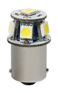 12V Led Series - 6 SMD x 3 chips - (P21W) - BA15s - 1 pz - Scatola - Bianco - Doppia polarità