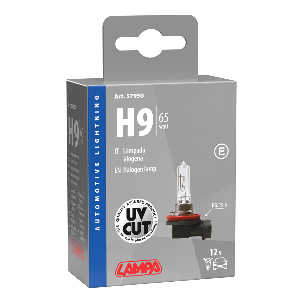 12V Lampada alogena - H9 - 65W - PGJ19-5 - 1 pz - Scatola