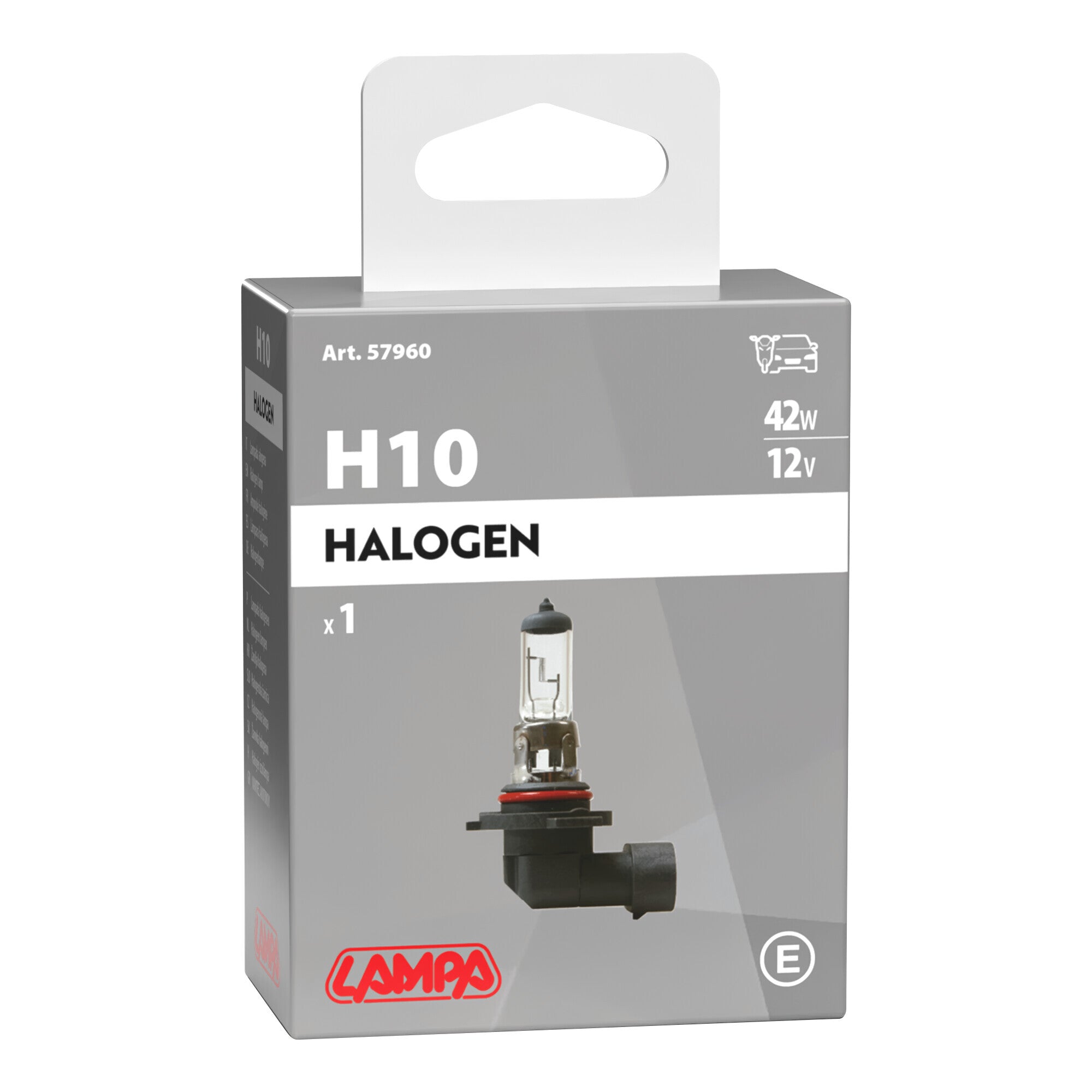 12V Lampada alogena - H10 - 42W - PY20d - 1 pz - Scatola