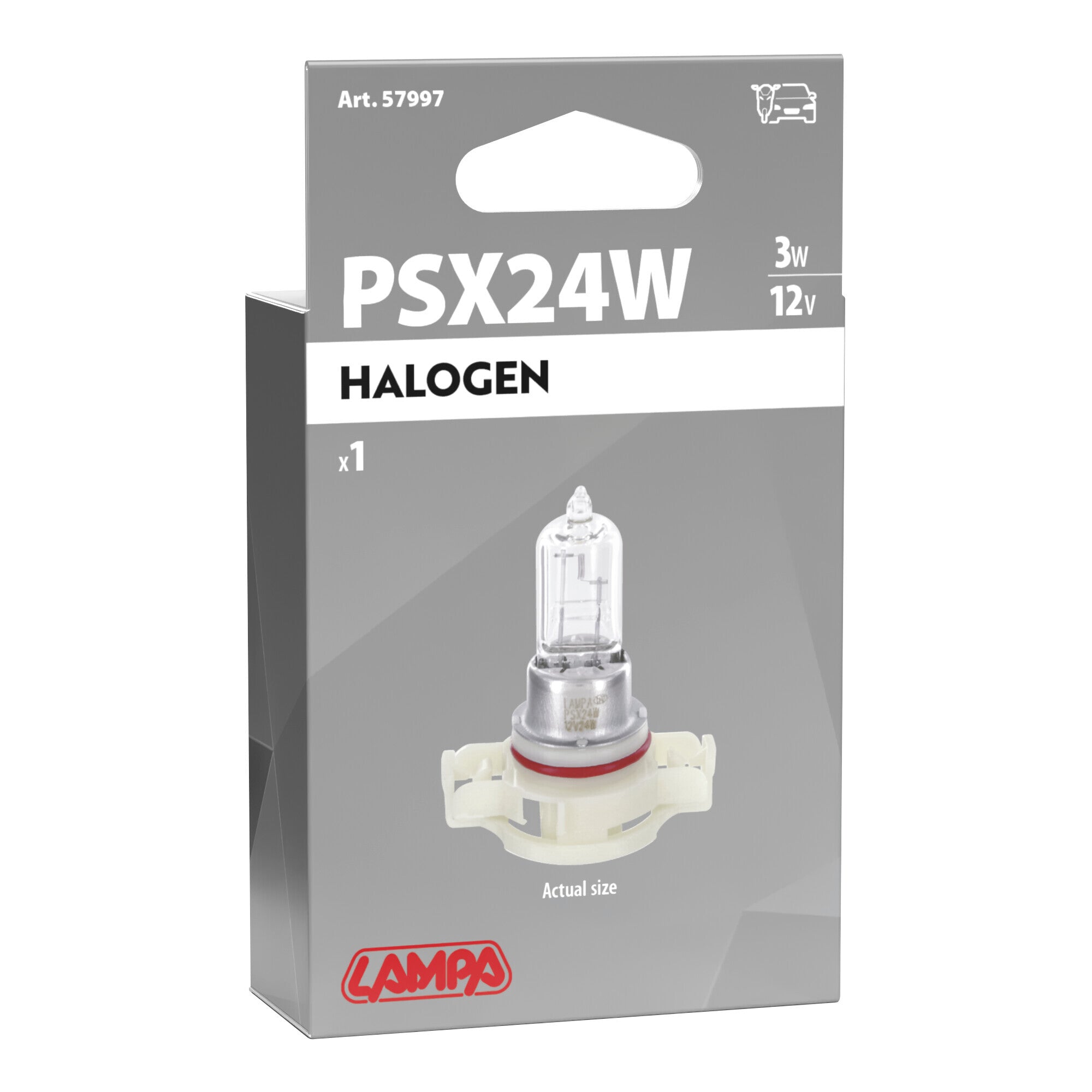12V Lampada alogena - PSX24W - 24W - PG20-7 - 1 pz - Scatola